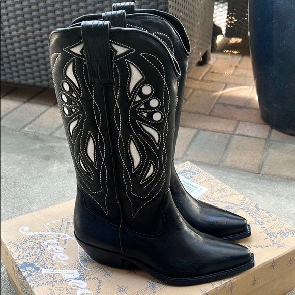 Free People Rancho Mirage Black Western Boots - Picture 2 of 15